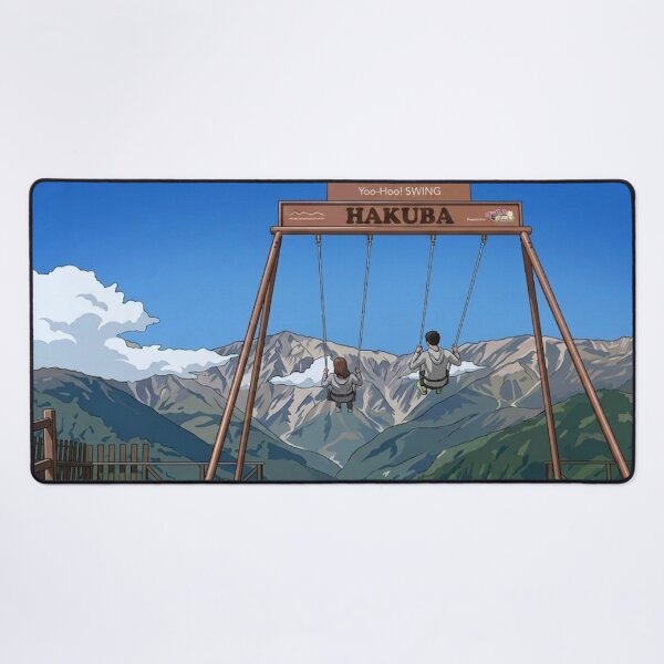 Item preview, Hakuba Yoo-Hoo! Swing - Japanese Alps Illustration designed and sold by Kokeshidreams.