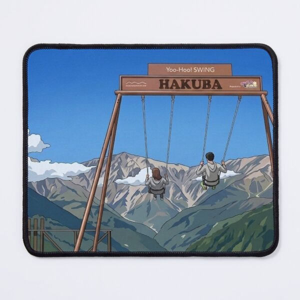 Item preview, Hakuba Yoo-Hoo! Swing - Japanese Alps Illustration designed and sold by Kokeshidreams.