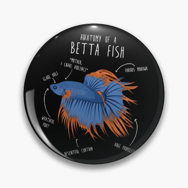 Item preview, Funny Anatomy Of A Betta Fish - Angry Siamese Fighting Fish Meme designed and sold by haitrieuic96.
