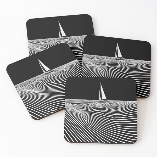 Item preview, Sailboat Ocean Waves Line Art designed and sold by Visual Foundry.