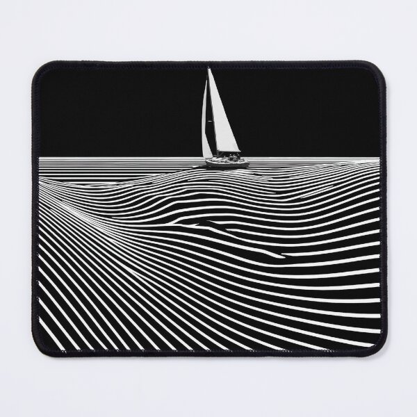 Item preview, Sailboat Ocean Waves Line Art designed and sold by Visual Foundry.