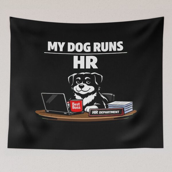 Item preview, My Dog Runs HR – Funny Dog Lover Minimalist T‑Shirt designed and sold by Timeless Junction.