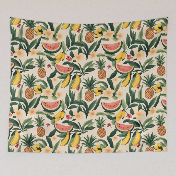 Item preview, Tropical Summer Watermelon Pineapple Banana Pattern designed and sold by Athena2520.