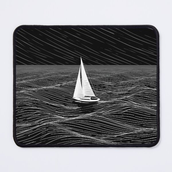 Item preview, Solitary Sailboat in Stormy Seas designed and sold by Visual Foundry.