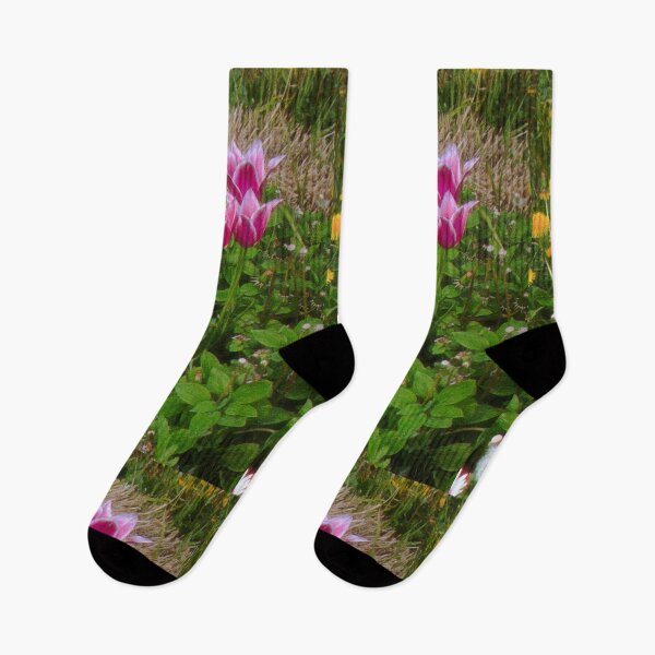 Item preview, retrowave flowers blooming during springtime in scotland (edinburgh, april 2026) designed and sold by photosbykel.