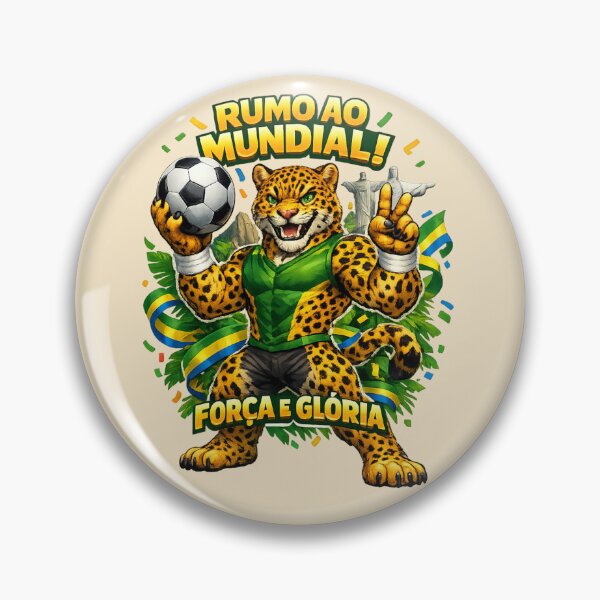 Item preview, Brazil World Cup 2026 Jaguar Fan Art designed and sold by Retro Arabica.
