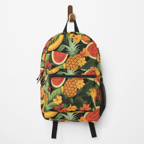 Item preview, Moody Dark Tropical Fruit Watermelon Pineapple Banana Pattern designed and sold by Athena2520.