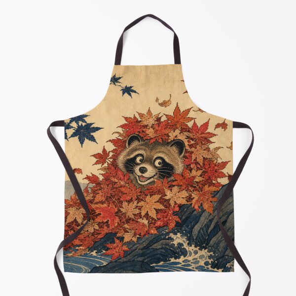 Item preview, Leaf Transformation Tanuki - Vintage Traditional Japanese Ukiyo-e Woodblock Print Style designed and sold by bapupa.
