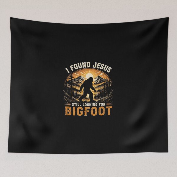 Item preview, Retro I Found Jesus Still Looking for Bigfoot Men Women Boys designed and sold by SanipepaVase.