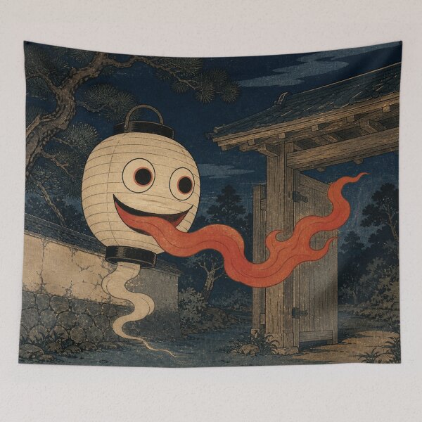 Item preview, Lantern Ghost Yokai - Vintage Traditional Japanese Ukiyo-e Woodblock Print Style designed and sold by bapupa.