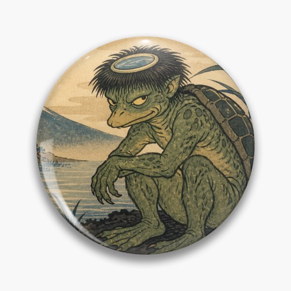 Item preview, River Imp Kappa - Vintage Traditional Japanese Ukiyo-e Woodblock Print Style designed and sold by bapupa.