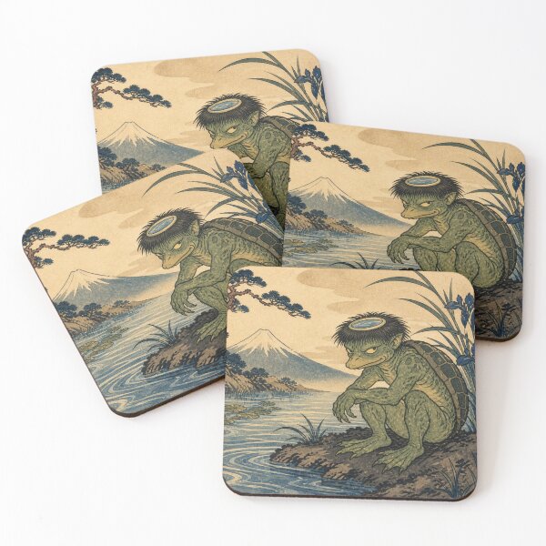 Item preview, River Imp Kappa - Vintage Traditional Japanese Ukiyo-e Woodblock Print Style designed and sold by bapupa.
