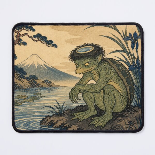 Item preview, River Imp Kappa - Vintage Traditional Japanese Ukiyo-e Woodblock Print Style designed and sold by bapupa.