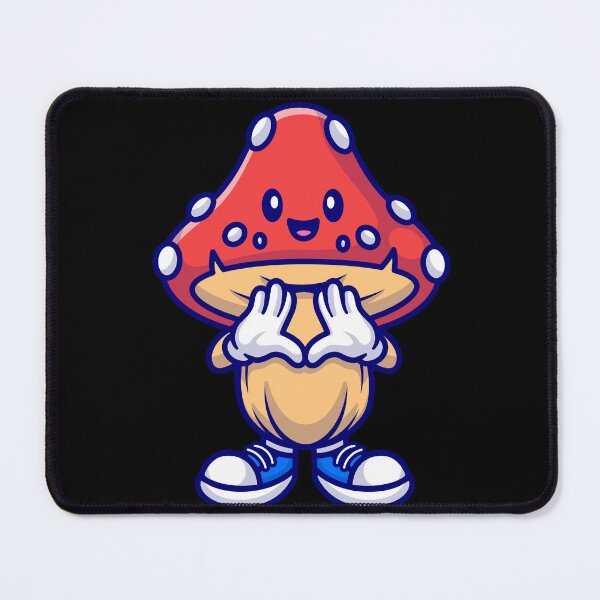 Item preview, Cute Kawaii Mushroom Character Blushing Happy Cartoon Chibi Fun Art designed and sold by DERA RAY.
