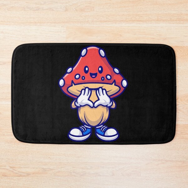 Item preview,  Cute Kawaii Mushroom Character Blushing Happy Cartoon Chibi Fun Art designed and sold by DERA RAY.