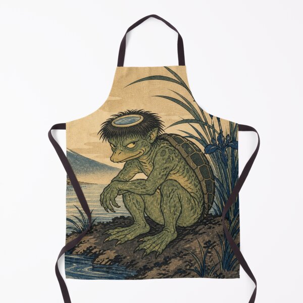 Item preview, River Imp Kappa - Vintage Traditional Japanese Ukiyo-e Woodblock Print Style designed and sold by bapupa.