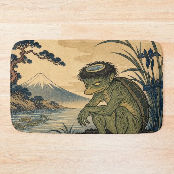 Item preview, River Imp Kappa - Vintage Traditional Japanese Ukiyo-e Woodblock Print Style designed and sold by bapupa.