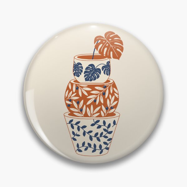 Item preview, Terracotta Monstera Pot Trio Sticker - Botanical Boho Art designed and sold by AliAltinelArt.