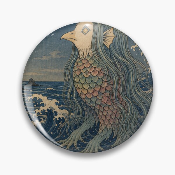 Item preview, Seafolk Yokai - Vintage Traditional Japanese Ukiyo-e Woodblock Print Style designed and sold by bapupa.