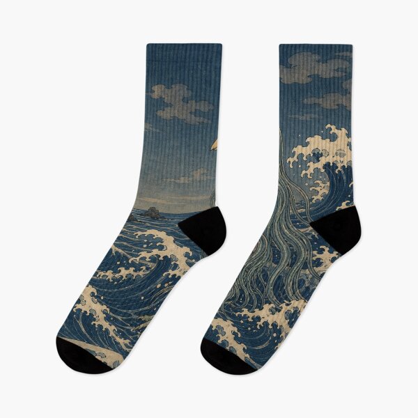 Item preview, Seafolk Yokai - Vintage Traditional Japanese Ukiyo-e Woodblock Print Style designed and sold by bapupa.
