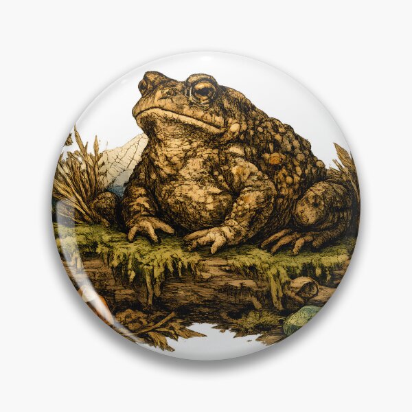 Item preview, GOBLIN TOAD | Vintage Cottagecore Witchcore Toad Mushroom Art Print designed and sold by LainCellJapan.