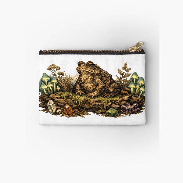 Item preview, GOBLIN TOAD | Vintage Cottagecore Witchcore Toad Mushroom Art Print designed and sold by LainCellJapan.