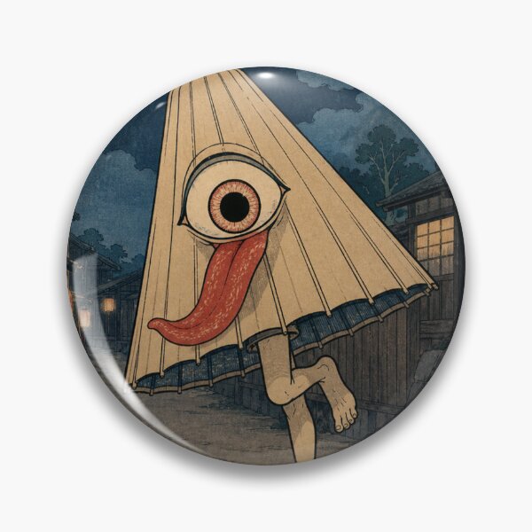 Item preview, Umbrella Yokai - Vintage Traditional Japanese Ukiyo-e Woodblock Print Style designed and sold by bapupa.