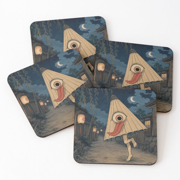 Item preview, Umbrella Yokai - Vintage Traditional Japanese Ukiyo-e Woodblock Print Style designed and sold by bapupa.