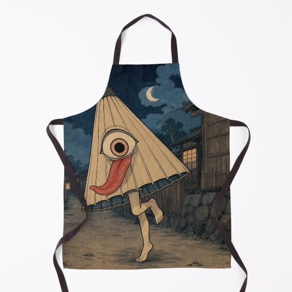 Item preview, Umbrella Yokai - Vintage Traditional Japanese Ukiyo-e Woodblock Print Style designed and sold by bapupa.
