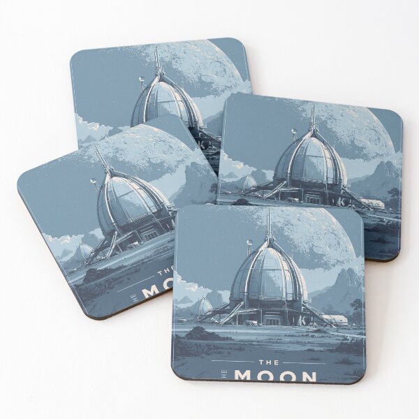 Item preview, The Moon Colony Retro Sci-Fi Poster designed and sold by Visual Foundry.