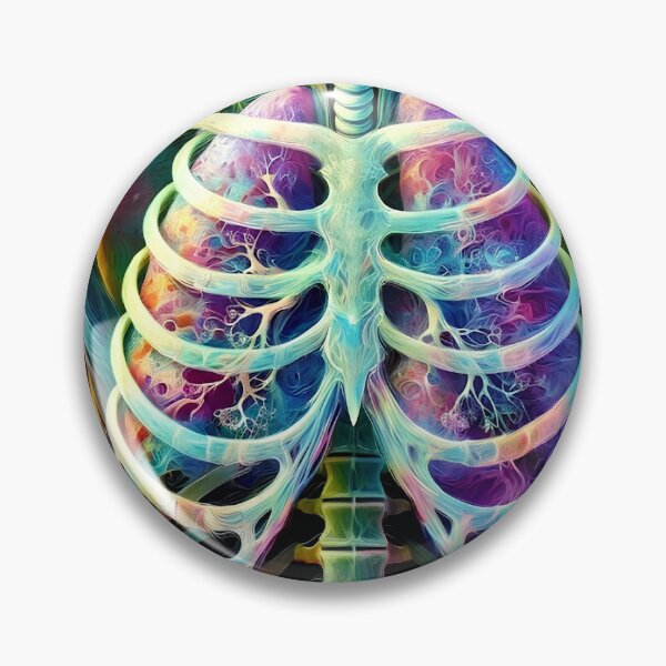 Item preview, Cosmic Anatomical Rib Cage Psychedelic Skeleton Galaxy Art Print designed and sold by asudesign.