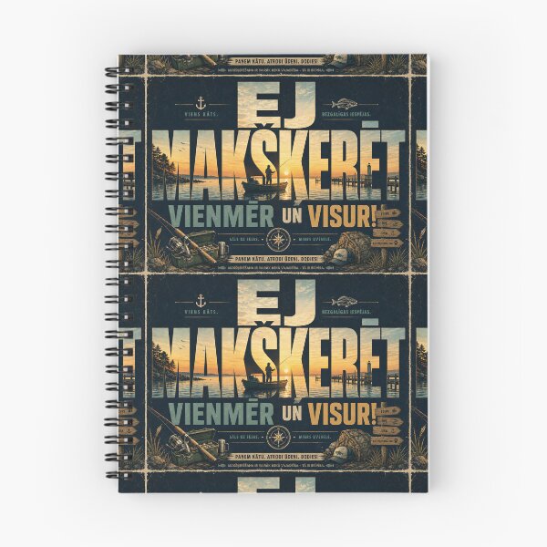 Item preview, EJ MAKŠĶERĒT VIENMĒR UN VISUR — Vintage Fishing Poster (Latvian Headline) designed and sold by Jandedan.