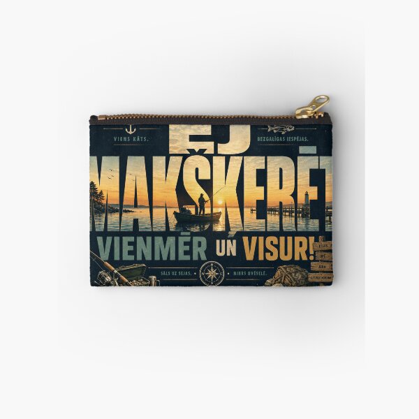 Item preview, EJ MAKŠĶERĒT VIENMĒR UN VISUR — Vintage Fishing Poster (Latvian Headline) designed and sold by Jandedan.