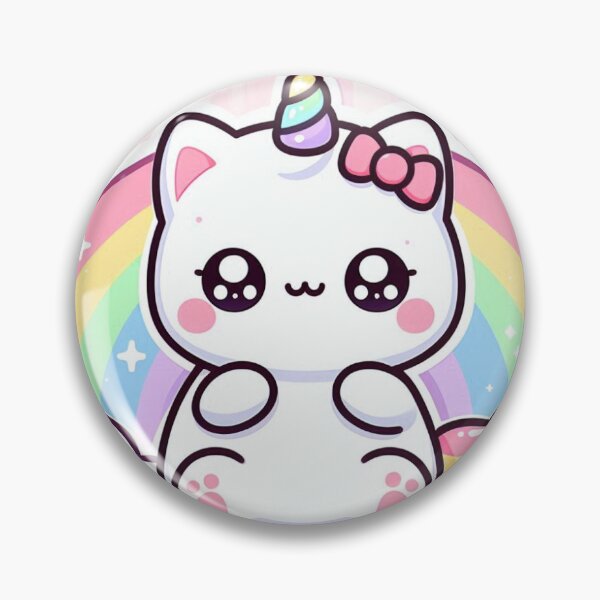 Item preview, Unicorn Cat Kawaii Sticker designed and sold by PastelPawsArt.