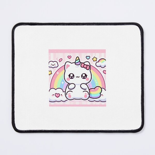Item preview, Unicorn Cat Kawaii Sticker designed and sold by PastelPawsArt.