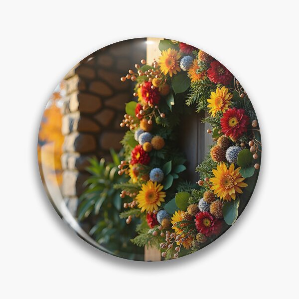 Item preview, Autumn Doorway Floral Wreath Decoration designed and sold by Teeshirtstoday.com.