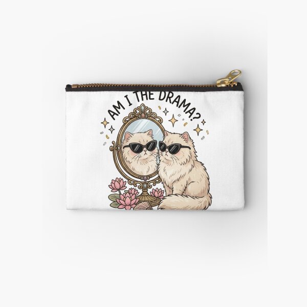 Item preview, Am I The Drama Funny Glam Cat Meme Cute Aesthetic Design designed and sold by SoftPawsAtelier.