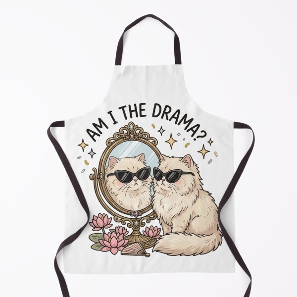 Item preview, Am I The Drama Funny Glam Cat Meme Cute Aesthetic Design designed and sold by SoftPawsAtelier.