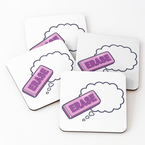 Item preview, Funny Flat Pink Eraser Erasing Thought Bubble Sticker Illustration designed and sold by DiNata.