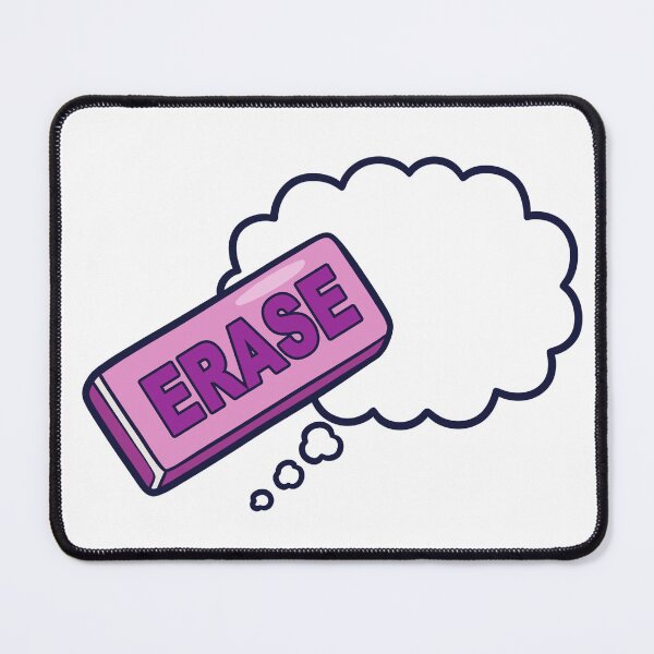 Item preview, Funny Flat Pink Eraser Erasing Thought Bubble Sticker Illustration designed and sold by DiNata.