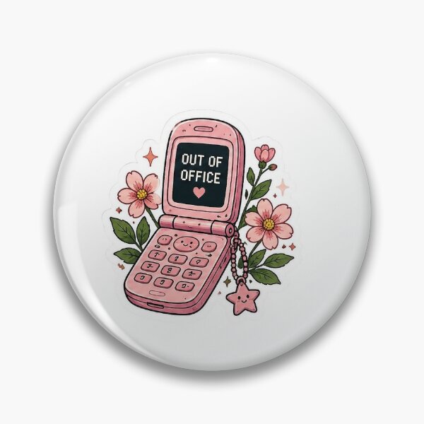 Item preview, Out of Office Flip Phone Sticker designed and sold by evac123.