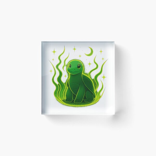 Item preview, Cute Kawaii Turtle Sticker – Soft Glowing Green Turtle, Calm Grounding Aesthetic Art designed and sold by Authentic Kaleidoscope.
