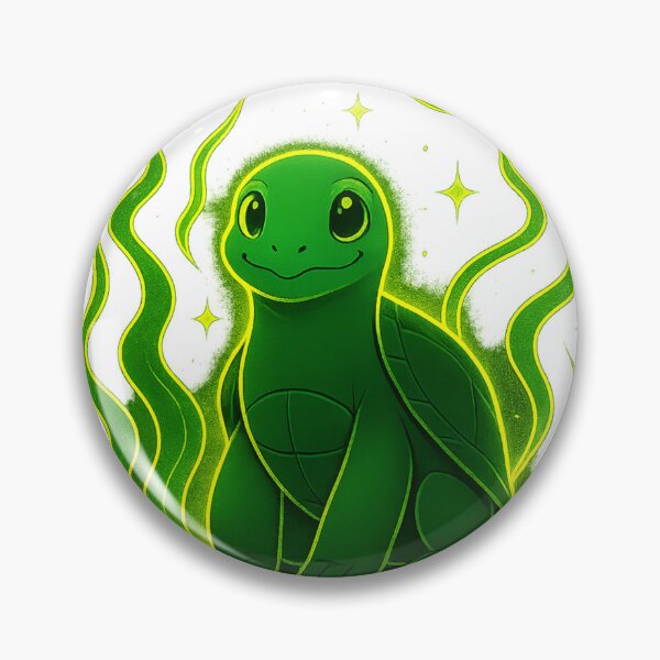 Item preview, Cute Kawaii Turtle Sticker – Soft Glowing Green Turtle, Calm Grounding Aesthetic Art designed and sold by Authentic Kaleidoscope.