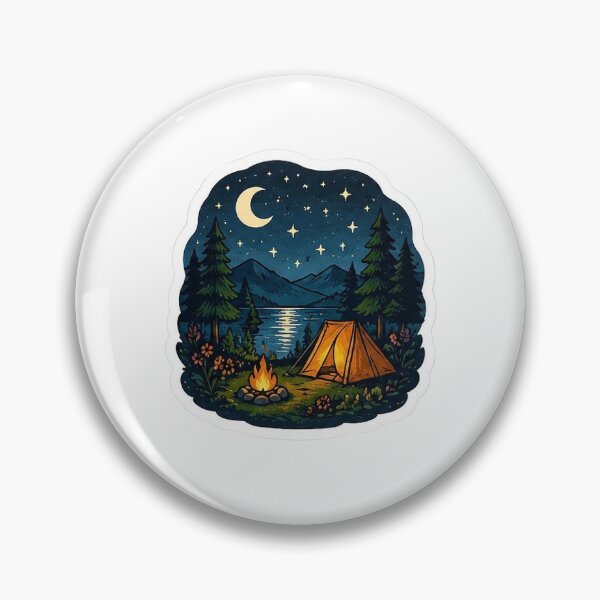 Item preview, Cozy Camp Night Sticker designed and sold by evac123.