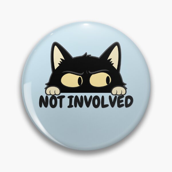 Item preview, Not Involved Peeking Cat Design designed and sold by AdicretorDesign.