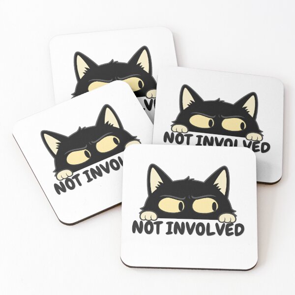 Item preview, Not Involved Peeking Cat Design designed and sold by AdicretorDesign.