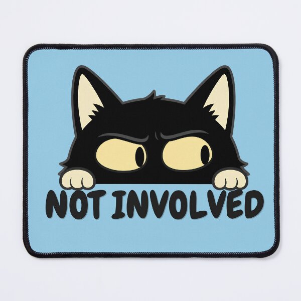 Item preview, Not Involved Peeking Cat Design designed and sold by AdicretorDesign.