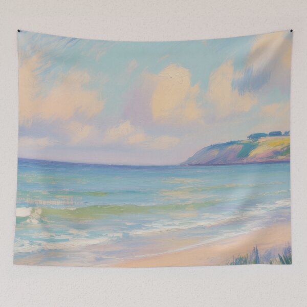 Item preview, Impressionist Coastal Scene - Soft Luxury Monet Style Seascape designed and sold by Tamas Das.
