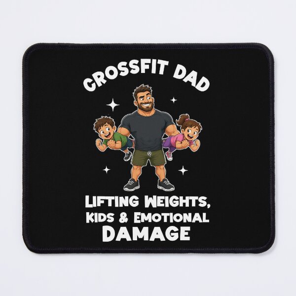 Item preview, Crossfit Dad Lifting Weights Kids and Emotional Damage designed and sold by Abibless1998.