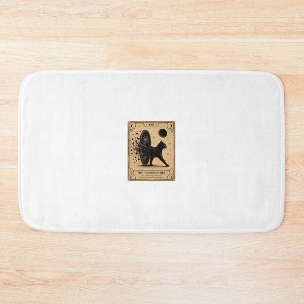 Item preview, The Transformer Black Cat Tarot Card Vintage Celestial Gothic Art designed and sold by LovelyCatGalaxy.